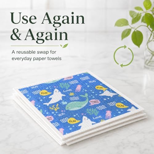 Swedish Dishcloths 6 Pack with Animal Prints - Image 4