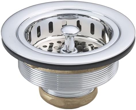 Westbrass A214-26 3-1/2" Post Style Large Kitchen Sink Basket Strainer by Westbrass