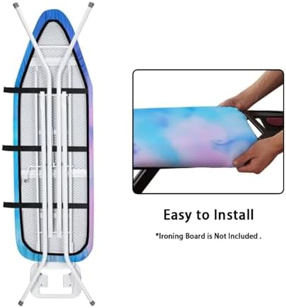 Abstract Tie Dye Ironing Board Cover, Creativity Blue Gradient Decor Applicable - Image 4