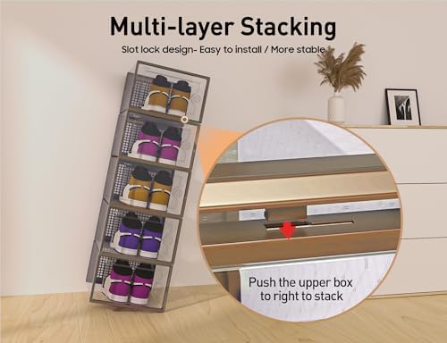 Kuject X-Large Shoe Storage Boxes 12 Pack - Image 3