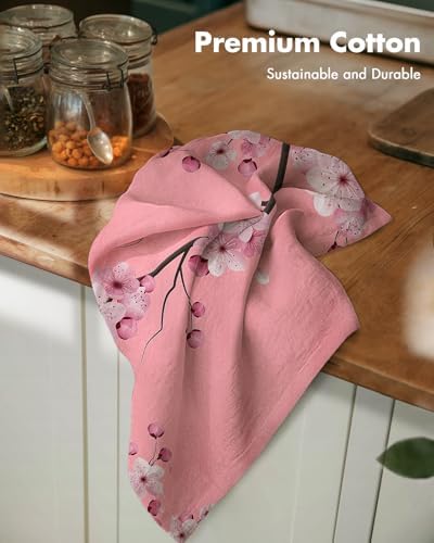 Miss Adola Flour Sack Kitchen Towels Set of 2, Peach Blossom - Image 2