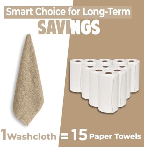 DAN RIVER 24 Pack Cotton Wash Cloths Set - Image 6