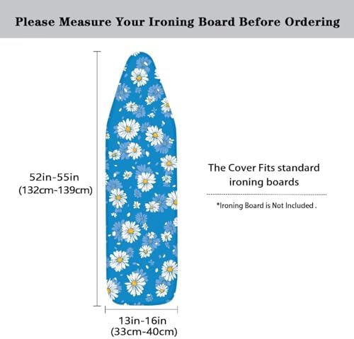 Blue Daisy Ironing Covers and Elasticized Edge Ironing Board Covers Protective - Image 5