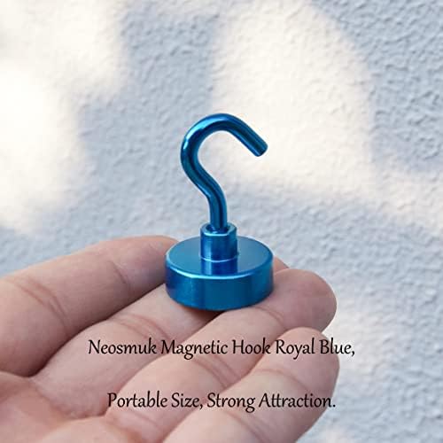 Neosmuk Magnetic Hooks for Cruise Cabins, 40lb Heavy Duty, Royal Blue, 6 Pack - Image 4