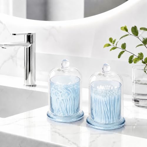 rejomiik Qtip Holder Glass Apothecary Jars - Image 2