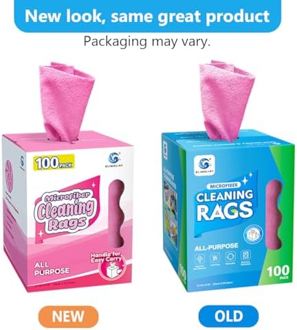 GLIMGLINT Microfiber Cleaning Cloth 100 Pack, Reusable Paper Towels 11 x 9 - Image 2
