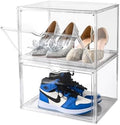 Clear Shoe Organizer, Stackable Shoe Display Case, Shoe Box Storage Bins by UniHIMO