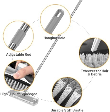 3 in 1 Floor Scrub Brush with Long Handle & Squeegee - Image 6