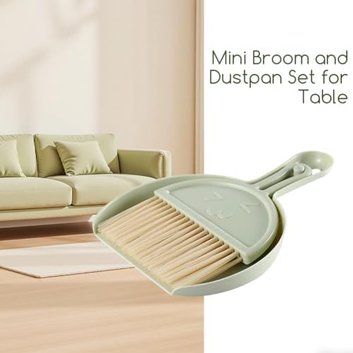 Mini Broom and Dustpan Set, Small Dust Pan and Brush Set - Image 3