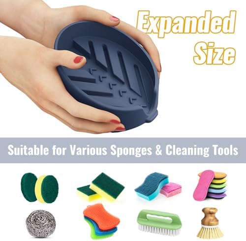 NiHome Silicone Sponge Holder for Kitchen Sink, Fits Scrub Daddy Mommy - Image 4