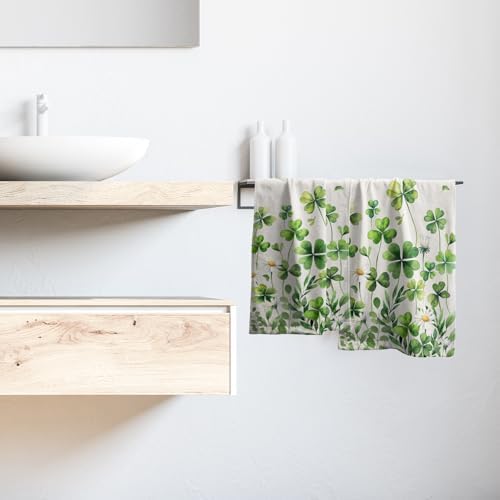 Saint Patrick Day Hand Towels for Bathroom Lucky Clover Shamrocks Daisy - Image 6