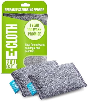 E-Cloth Non-Scratch Scrubbing Pads, Reusable Sink & Dish Sponges by E-Cloth