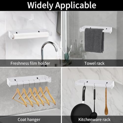 Under Cabinet Paper Towel Holder, Adhesive or Wall Mount（White） - Image 4