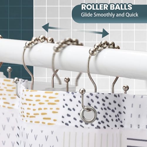 Shower Curtain Hooks, OEH Shower Curtain Rings, Metal Shower Curtain Rings Rust - Image 4