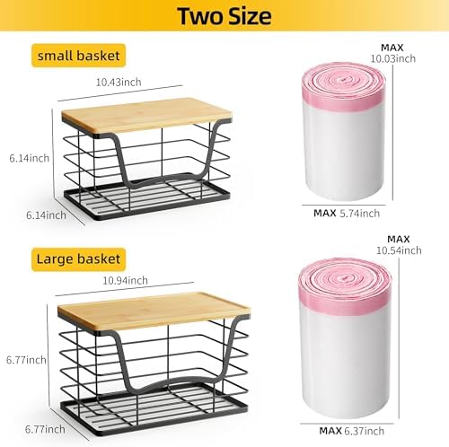 ALOCEO 2 Pack Stackable Wire Storage Basket - Image 3