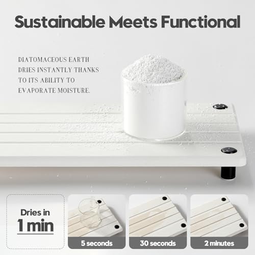Razborci Instant Dry Sink Caddy Kitchen Sink Organizer, Quick Drying Stone Tray - Image 3