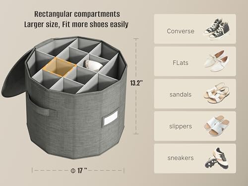 Round Shoe Organizer, Fan Dividers - Image 3