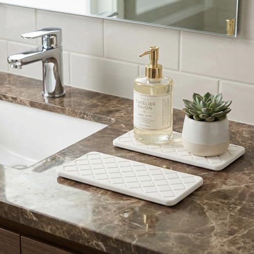 Small Quick Dry Bathroom Counter Trays Water Absorbing Stone Kitchen Soap - Image 3