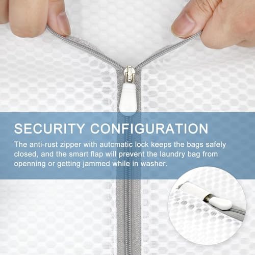 Mesh Laundry Bags for Delicates, Durable Zipper Wash Bags for Delicates - Image 4