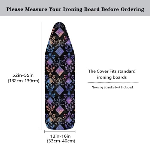 Ikat Rhombus Ironing Board Cover 54x15 inches, Gradient Leaf Geometric Graphic - Image 5