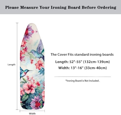 Flower Hummingbird Ironing Board Cover and Pad Soft Ironing Board Cover - Image 6