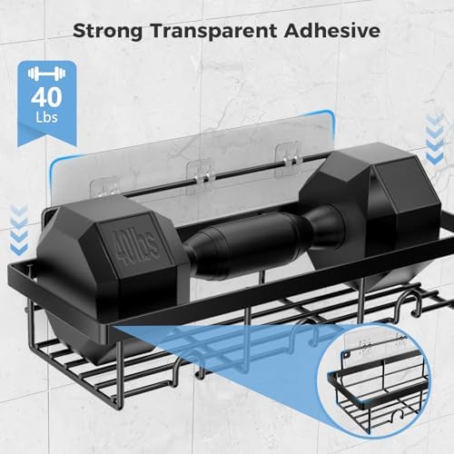Shower Shelves, Adhesive Shower Caddy Storage Organizer 4-Pack - Image 3