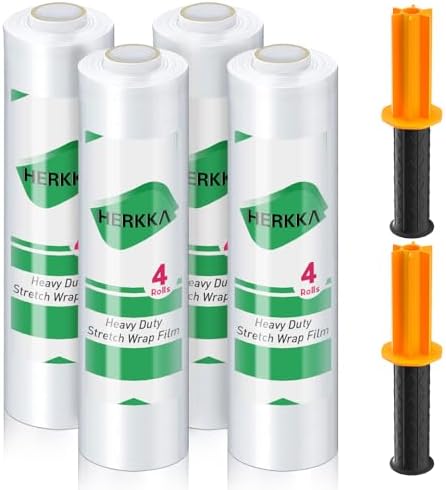 HERKKA Stretch Film With Handles Industrial Strength Moving Wrapping Plastic by HERKKA
