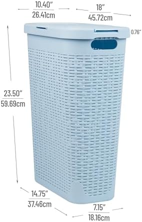 Mind Reader Slim Laundry Hamper - Image 3