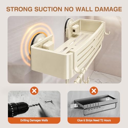 Lekesky Suction Cup Shower Caddy, No Drill Shower Shelves - Image 2