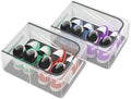 2 Pack Clear Shoe Storage Box for Boot Sneaker, 15.8" x 11.8" x 6" by COAINNER