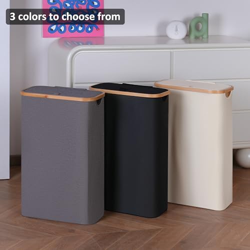 Slim Laundry Basket, 60L Laundry Hamper - Image 6