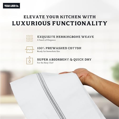 TEXAS LINEN CO. Cotton Kitchen Towels 6 Pack - Image 2