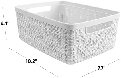 Curver Set of 8 Small 4.5L Jute Decorative Plastic Organization and Storage - Image 2