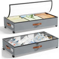 LAMU Under Bed Storage with Wheels, 2 Pack Under Bed Storage Containers with by YourHome-OrganizationHelper