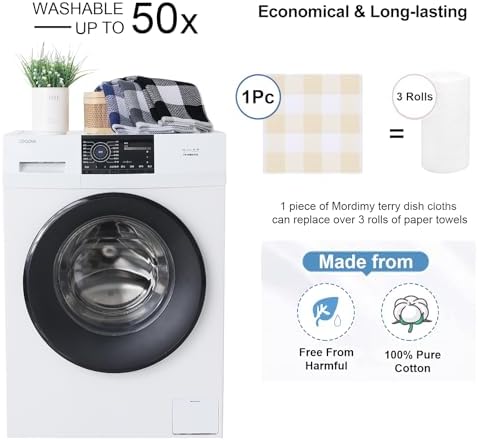 Mordimy Cotton Waffle Weave Dish Cloths, 6 Pack - Image 5