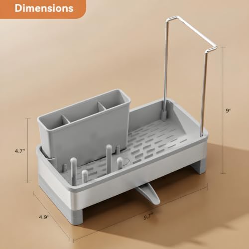 Laveshop Sponge Holder for Kitchen Sink, Rustproof Stainless Steel Sink Caddy - Image 6