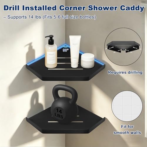 NearMoon Bathroom Shower Caddy 2 Pack, 304 Stainless Steel Shower Organizer - Image 4