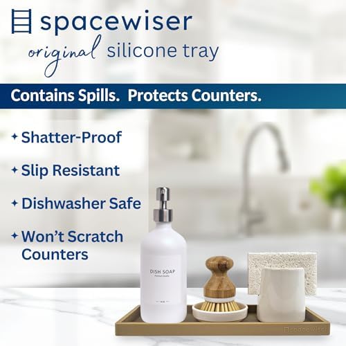 Spacewiser Silicone Countertop & Vanity Tray – 11.7” Bathroom Counter Tray - Image 2