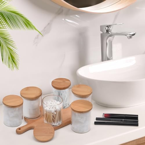 BKYFPQ 6 Pack Glass Qtip Holder Dispenser - Image 4