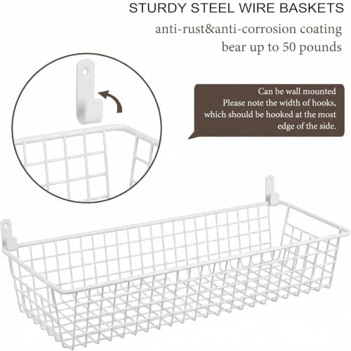 SheeChung Wire Storage Baskets, Metal Toilet Paper Basket Holder - Image 4
