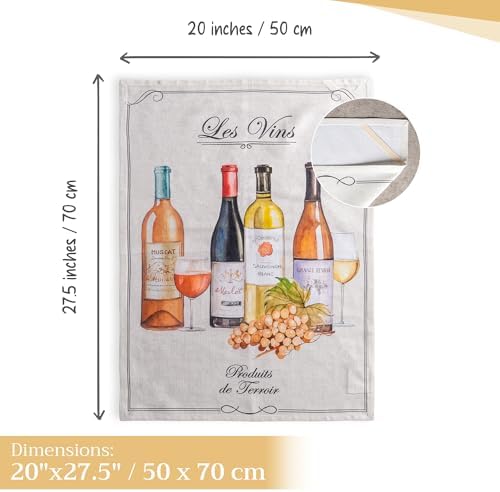 Maison d' Hermine Kitchen Towels Set of 3 Reusable 100% Cotton 27.50" x 20" - Image 4