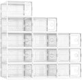 SONGMICS Stackable Shoe Boxes, Ventilated Clear by Unknown