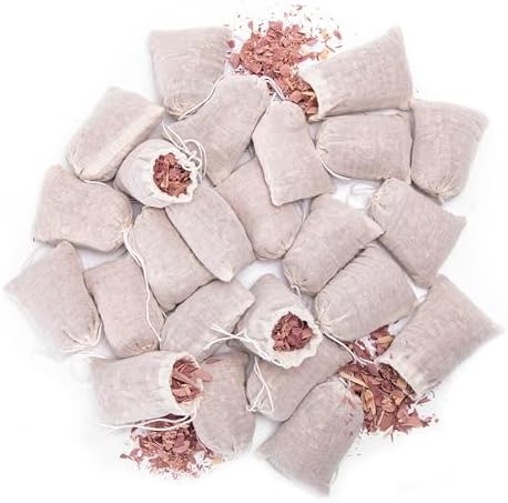 Lavande Sur Terre Pack of 24 Cedar Sachets Bag, Home Fragrance Sachet by LavandeSurTerre
