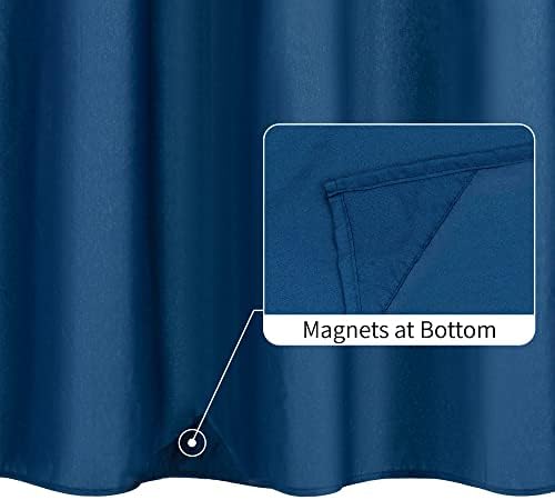 ALYVIA SPRING Stall Waterproof Fabric Shower Curtain or Liner Navy - Image 2