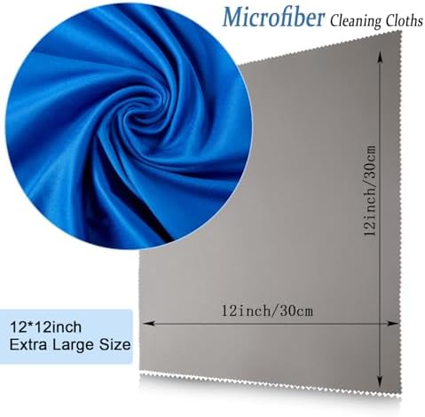 Frienda 12 Pack Large Glass Cleaning Cloth, Deep Gray - Image 2