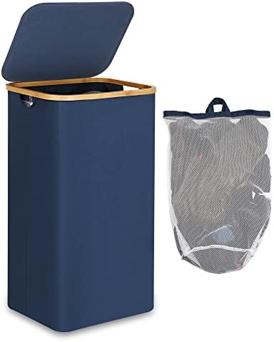 efluky Laundry Basket with Lid and Removable Bag, 100L Tall Laundry Hamper with by efluky
