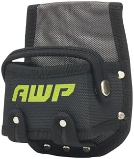 AWP Tape Measure Pouch with Metal Belt Clip and Tunnel Loop, Tool Belt Accessory by AdvancedWorkProducts
