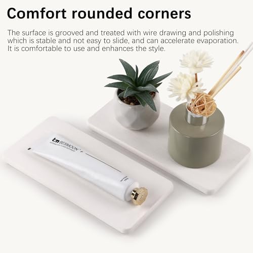 NiuYichee 2Pcs Stone Soap Trays Water Absorbing Diatomite Coaster - Image 3