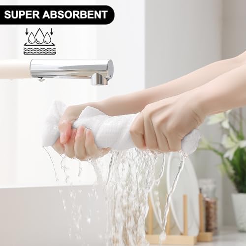 Homaxy 12 Pack 100% Cotton Kitchen Towels and Dishcloths Set - Image 3