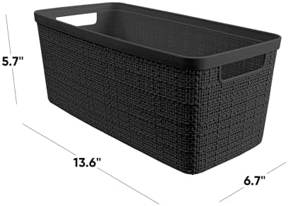 Curver Set of 8 Slim 6.8L Jute Decorative Plastic Organization and Storage - Image 2